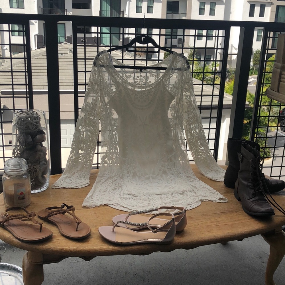 Off white lacy dress